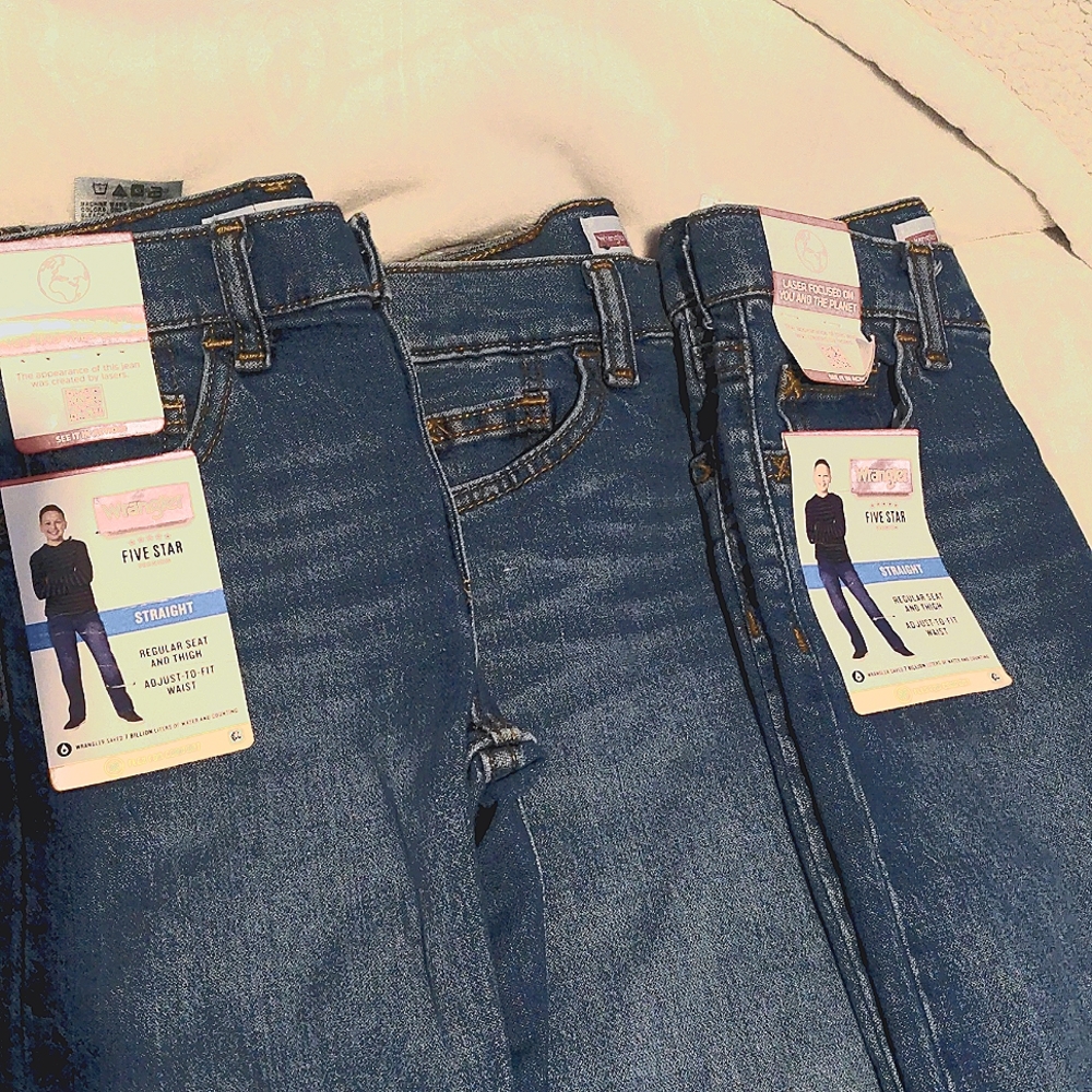 Youth size 7slim Wrangler's blue jeans